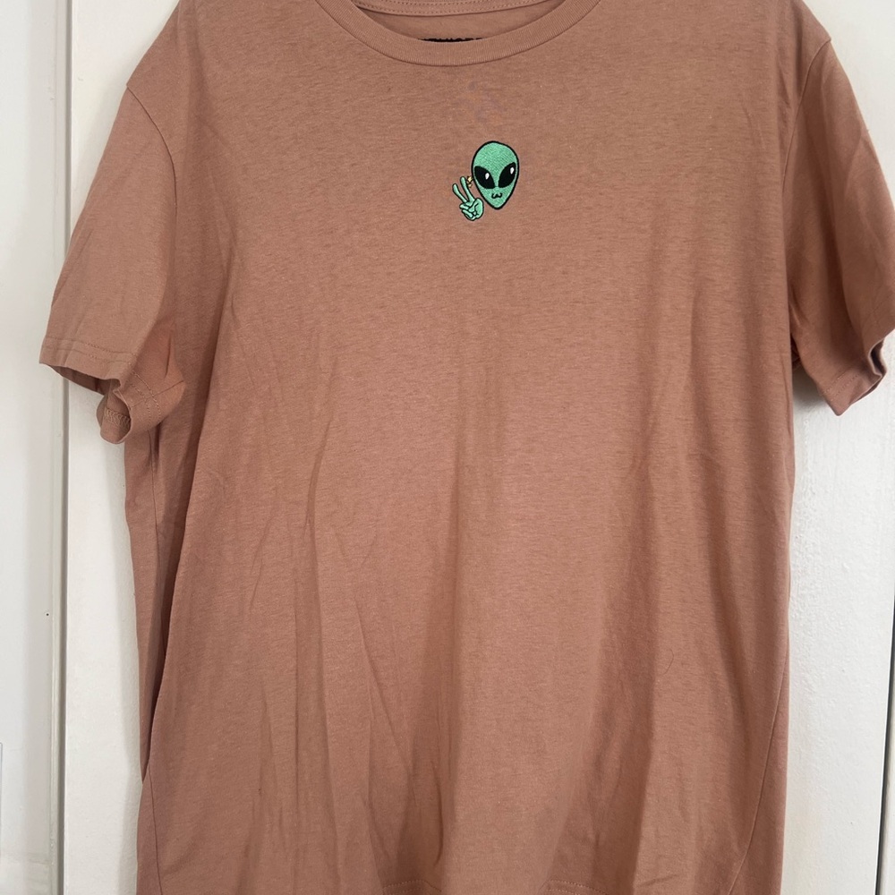 Chemistry Tan T-Shirt with Alien Patch